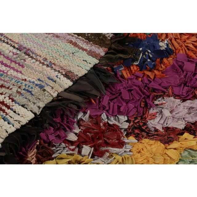 Textile Vintage Azilal Moroccan Style Boucherouite Runner Rug, From Rug & Kilim For Sale - Image 7 of 7