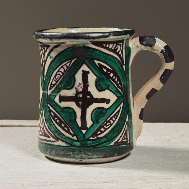 Set of 5 Vintage Mid-Century Polychrome Ceramic Coffee Cups by Domingo Punter For Sale - Image 12 of 12