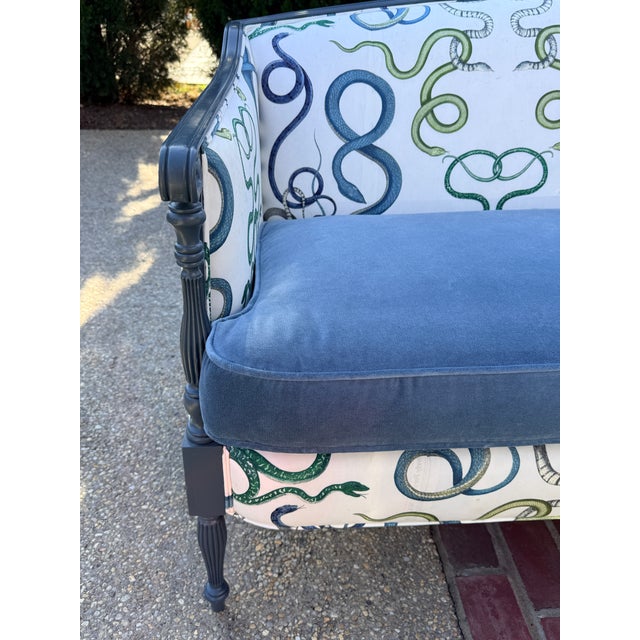 Textile Sheraton Sofa With Schumacher Giove Upholstery For Sale - Image 7 of 14