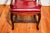 Brown Beautiful English Antique Carved Wood Walnut Desk Arm Chair Leather Seat For Sale - Image 8 of 18