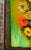 Midcentury Floral Still Life Mixed Media on Board Vase of Zinnias Framed Signed Janss For Sale - Image 4 of 11