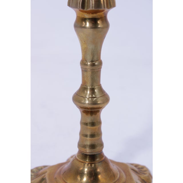 1980s Pair of Mottahedeh Winterthur Collection Brass Candlesticks For Sale - Image 9 of 12