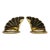 Vintage Hollywood Regency Style Brass Shell Bookends For Sale