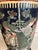 Grand beautiful and large pair of porcelain Chinoiserie style lamps having a black ground and ornate bird and foliage...