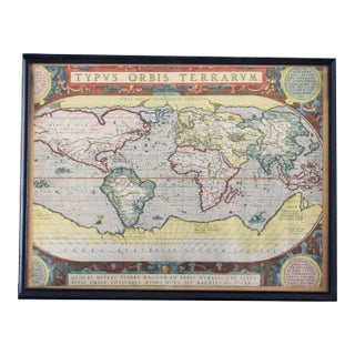 Typus Orbis Terrarum - The World Map of Abraham Ortelius (1570) For Sale