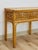 Vintage Coastal Wicker Rattan Console Table Woven Lattice Glass Top Beige Boho For Sale - Image 12 of 14