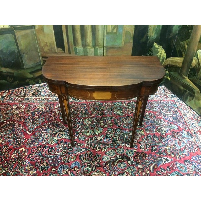 Vintage Games Table, Federal Style Games Table For Sale - Image 9 of 11