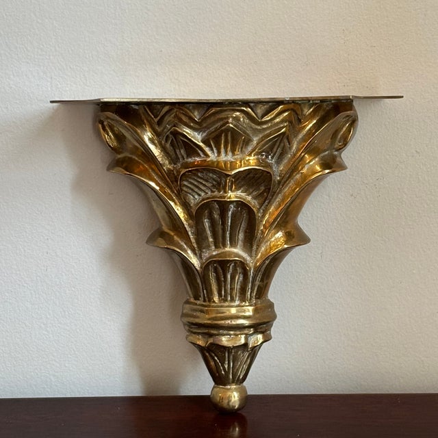 Mid-20th Century Italian Renaissance-Style Solid Brass Wall Bracket For Sale - Image 16 of 17
