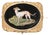Small Antique Plate with Greyhound For Sale