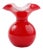Kenneth Ludwig Chicago Red Hibiscus Glass Vase For Sale