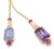 Metal Bulgari Rose Gold Amethyst Chalcedony Tourmaline Lariat Necklace For Sale - Image 7 of 15