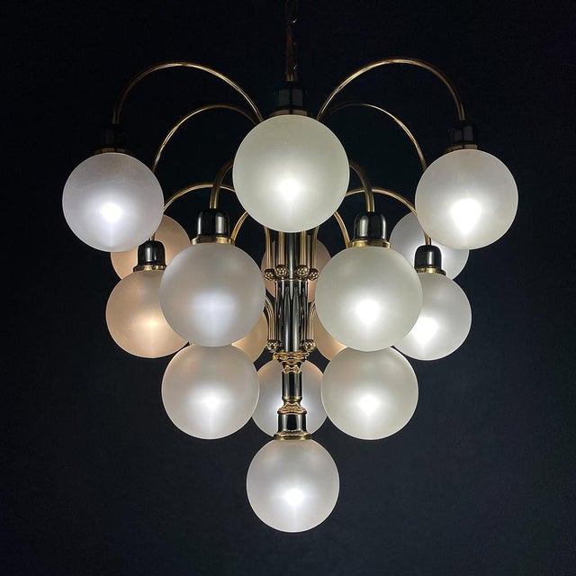 1980s Modern Ball Chandelier from Orion, Austria, 1980s For Sale - Image 5 of 17