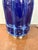 2020s Harp & Finial Large Mid-Century Style Lamp Blue Glaze. For Sale - Image 5 of 5