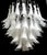 Vintage Milky White Murano Glass and Crystal Petals Chandelier, Italy, 1981 For Sale - Image 3 of 14