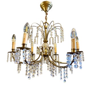 Vintage Hollywood Regency Chandelier, 1950s For Sale