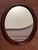 Vintage Oval Mirror in Stained Wood, 1970s For Sale - Image 3 of 17