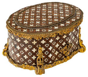 19th Century Jewelry Box in Marquetry