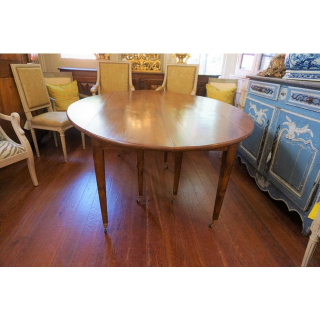 Walnut Directoire Drop Leaf Dining Room Table Chairish
