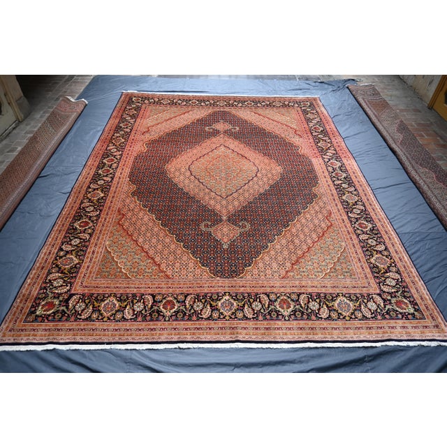 Persian Vintage Large Area Rug 9'9 X 12'10 Ft For Sale - Image 6 of 6