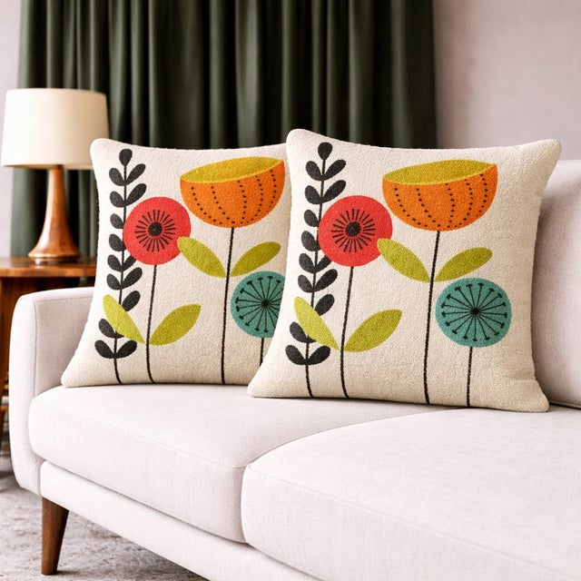 Exquisite Luxury Mid-Century Modern Sofa Cushions / Pillows For Sale - Image 4 of 5