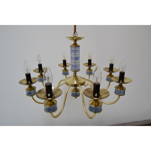 Mid-Century Chandelier by Kamenicky Senov, Czechoslovakia, 1970s For Sale - Image 4 of 15