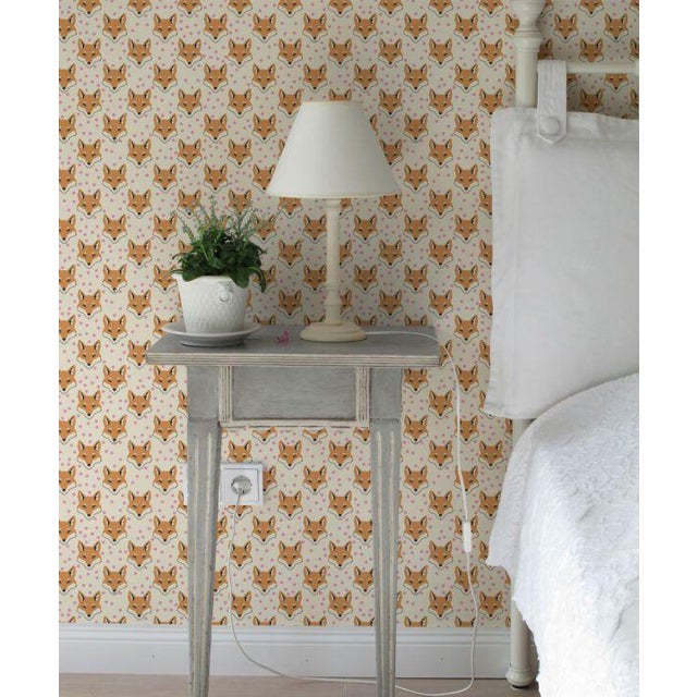 Contemporary Foxes Wallpaper Sample Chairish