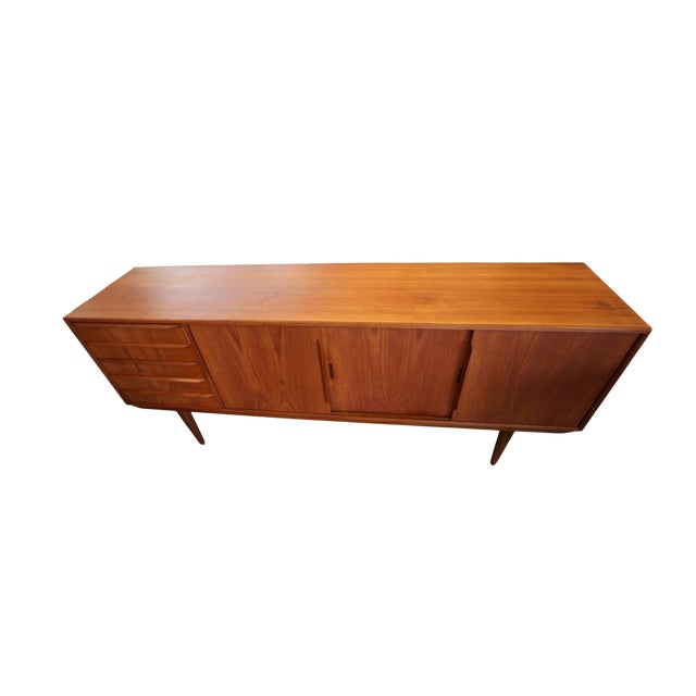 Danish Teak Sideboard with Sliding Doors and Drawers, 1960s For Sale - Image 12 of 17