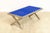 Metal Mid Century Modern Chrome and Blue Strap Bench Milo in Baughman Style For Sale - Image 7 of 10