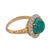 1910s Edwardian Turquoise Diamond Two Tone Cluster Ring, Size 8 For Sale - Image 4 of 6