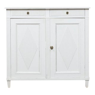 Swedish Gustavian White Painted Buffet, 1890 For Sale