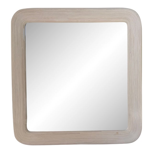 1970’s Vintage Gabriella Crespi Style Pencil Reed Wall Mirror For Sale