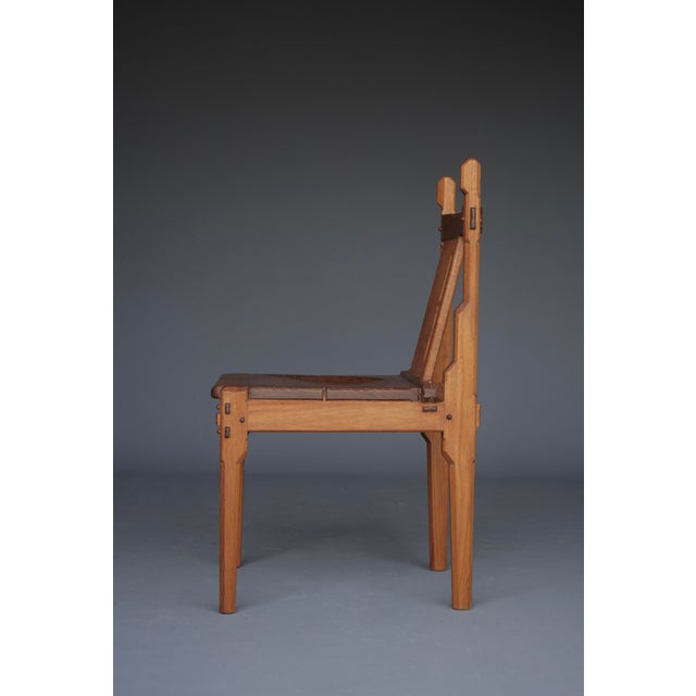 Wood Dutch Traditionalist Amsterdam School Side Chairs by Alexander Kropholler, 1930s, Set of 2 For Sale - Image 7 of 18
