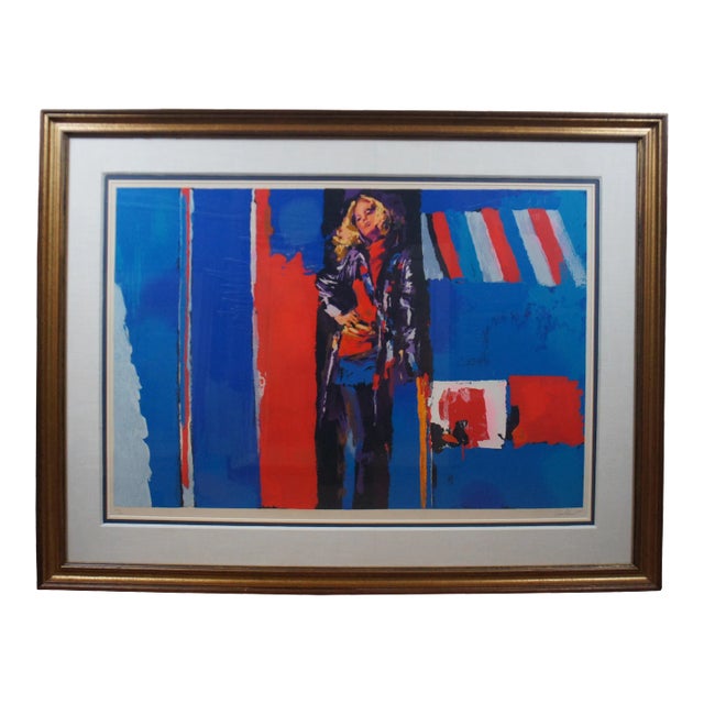 1976 Nicola Simbari Italian Serigraph Nanette Modern Woman Print For Sale