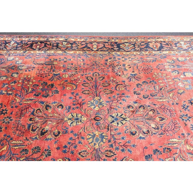 Antique Sarouk Rug 9'2'' x 11'3'' For Sale In New York - Image 6 of 12