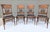 Late 19th Century Antique Pressed Back Oak Dining Chairs With Leather Seats - Set of 4 For Sale - Image 5 of 18