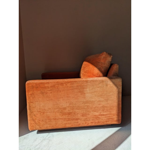 Mid 20th Century Milo Baughman for Thayer Coggin Orange Cube Chair For Sale - Image 13 of 16