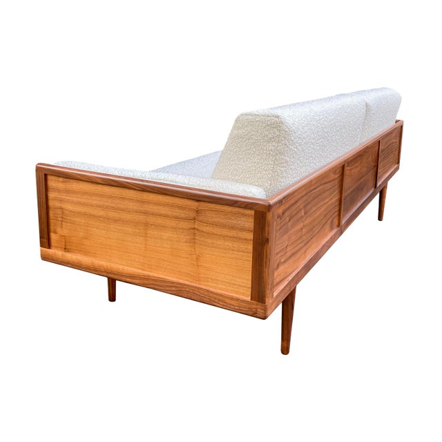 Mel Smilow 1950s Solid Walnut Case Sofa/Daybed by Mel Smilow For Sale - Image 4 of 14