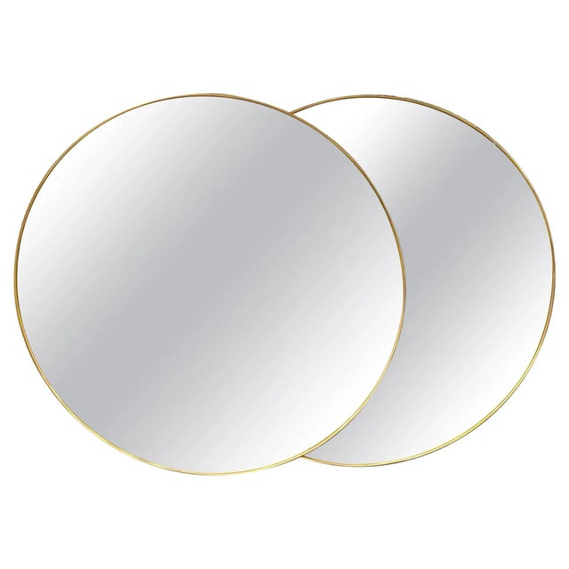 Early 21st Century Decorative Italian Round Brass Mirrors For Sale In Dallas - Image 6 of 6