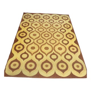 Large Space Age Rug with Pattern, 1970s For Sale