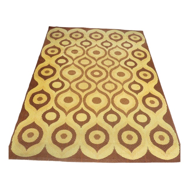 Large Space Age Rug with Pattern, 1970s For Sale