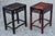 Ebony Pair of Chinese Ming Style Dark Stained Side Tables For Sale - Image 8 of 12