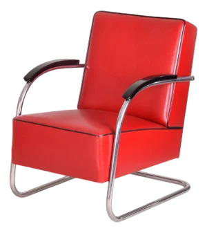 Bauhaus Armchair in Chrome and Leather from Mücke Melder, 1930s