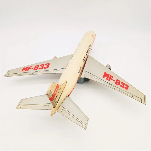 1960s Tin Toy Aircraft Jet Airliner Mf 833, 1960s For Sale - Image 5 of 9