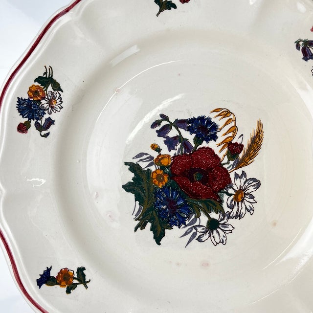 White Vintage Agreste Dessert Plates from Sarreguemines, 1970s, Set of 8 For Sale - Image 8 of 10