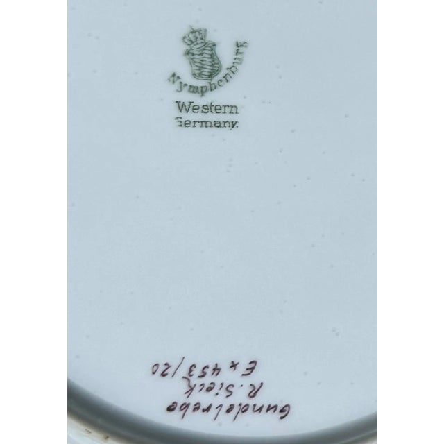Four Nymphenburg Porcelain Botanical Plates For Sale - Image 10 of 11