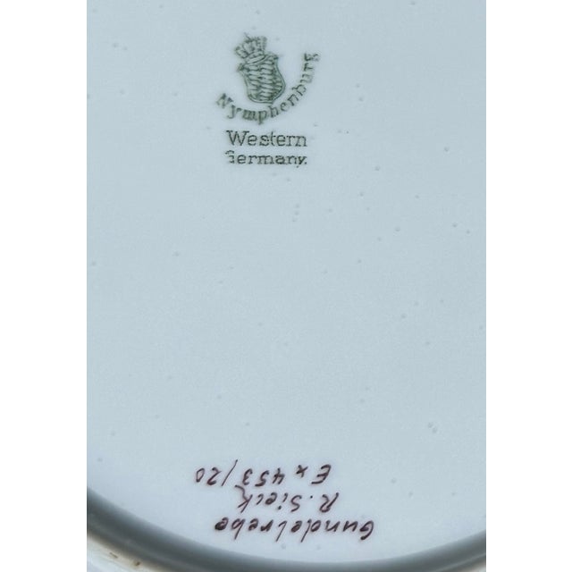 Vintage Nymphenburg Porcelain Botanical Plates – Set of Four For Sale - Image 10 of 11