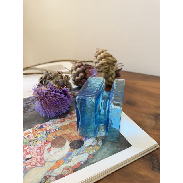 Aqua Blue Pala Glass Vase by Helena Tynell for Riihimäen Lasi, Finland, 1964 For Sale - Image 17 of 18