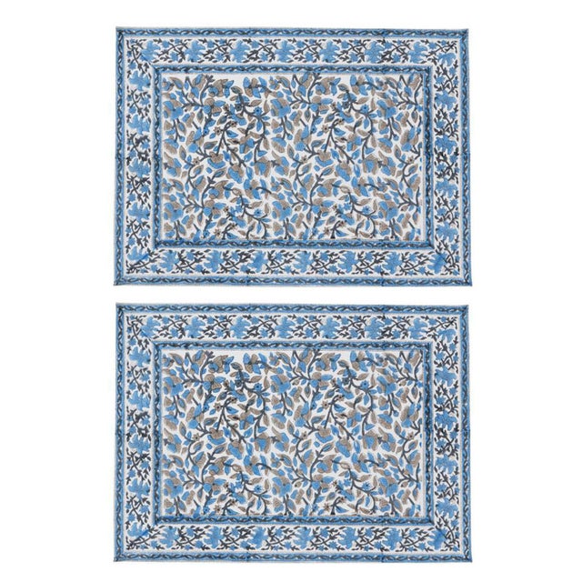 Anna Blue Placemats - a Pair For Sale - Image 6 of 6