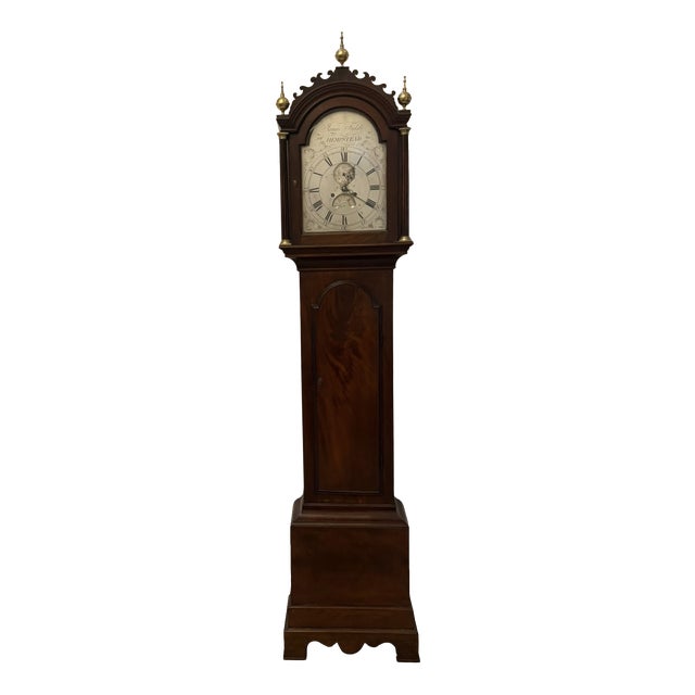 Antique Georgian Mahogany 8 Day Longcase Clock by James Field of Hempstead, 1785 For Sale