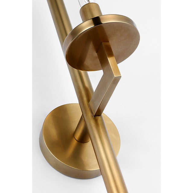 Modern Kelly Wearstler for Visual Comfort Signature Liaison Single Sconce in Antique-Burnished Brass For Sale - Image 3 of 7